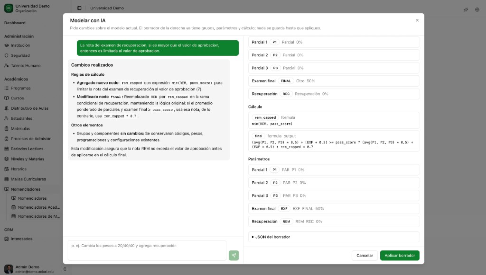 Modelar con IA un modelo evaluativo